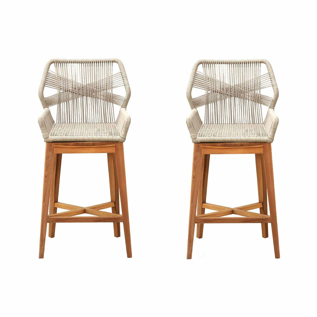 Pascal Teak Outdoor Bar Stool