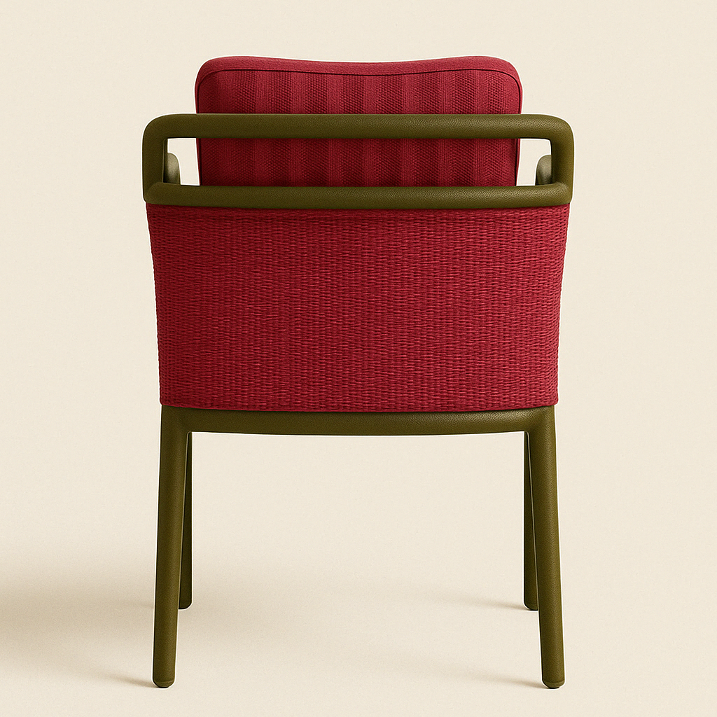Patio Set Dining Chair with Cereise Upholstery