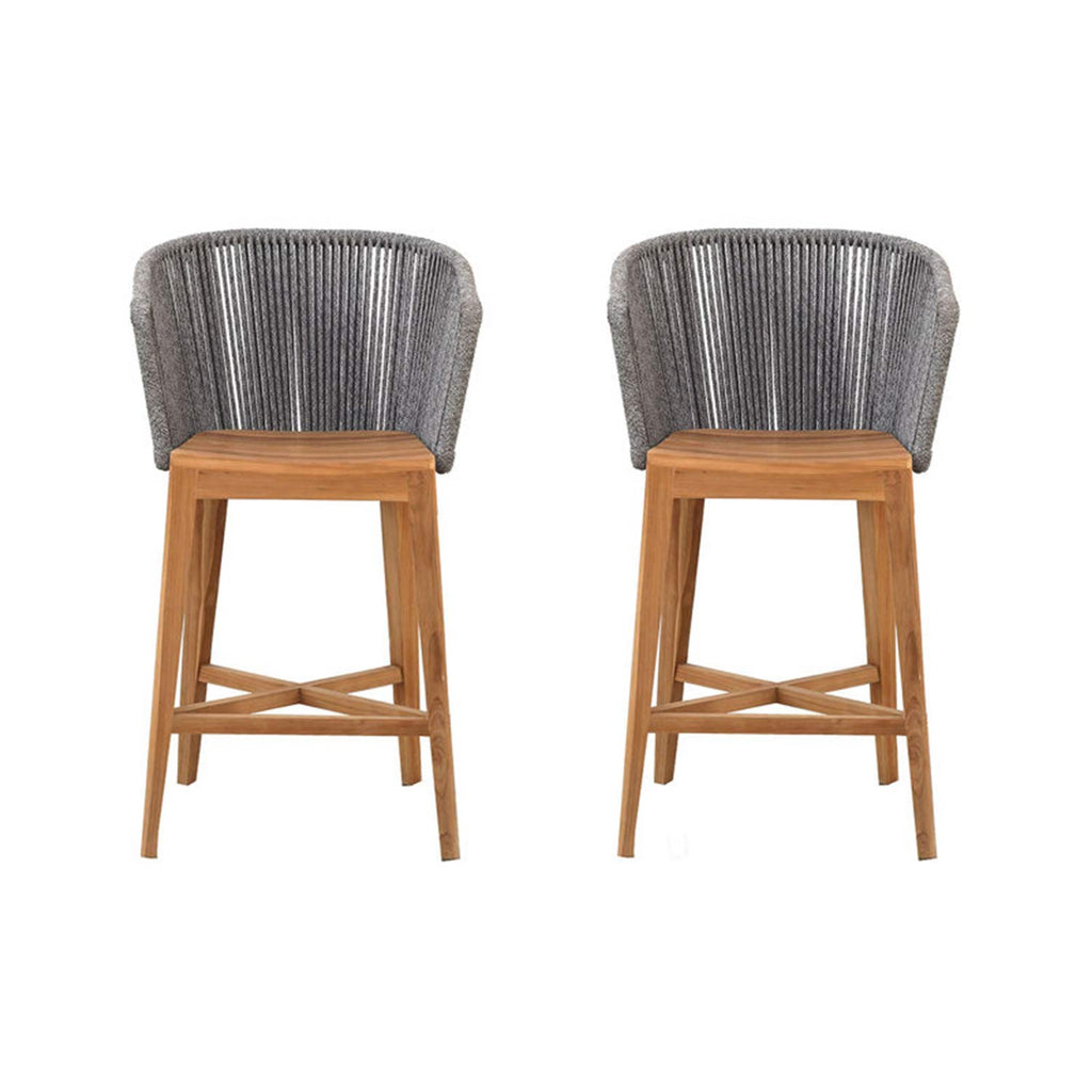 Patrick Teak Outdoor Bar Stool