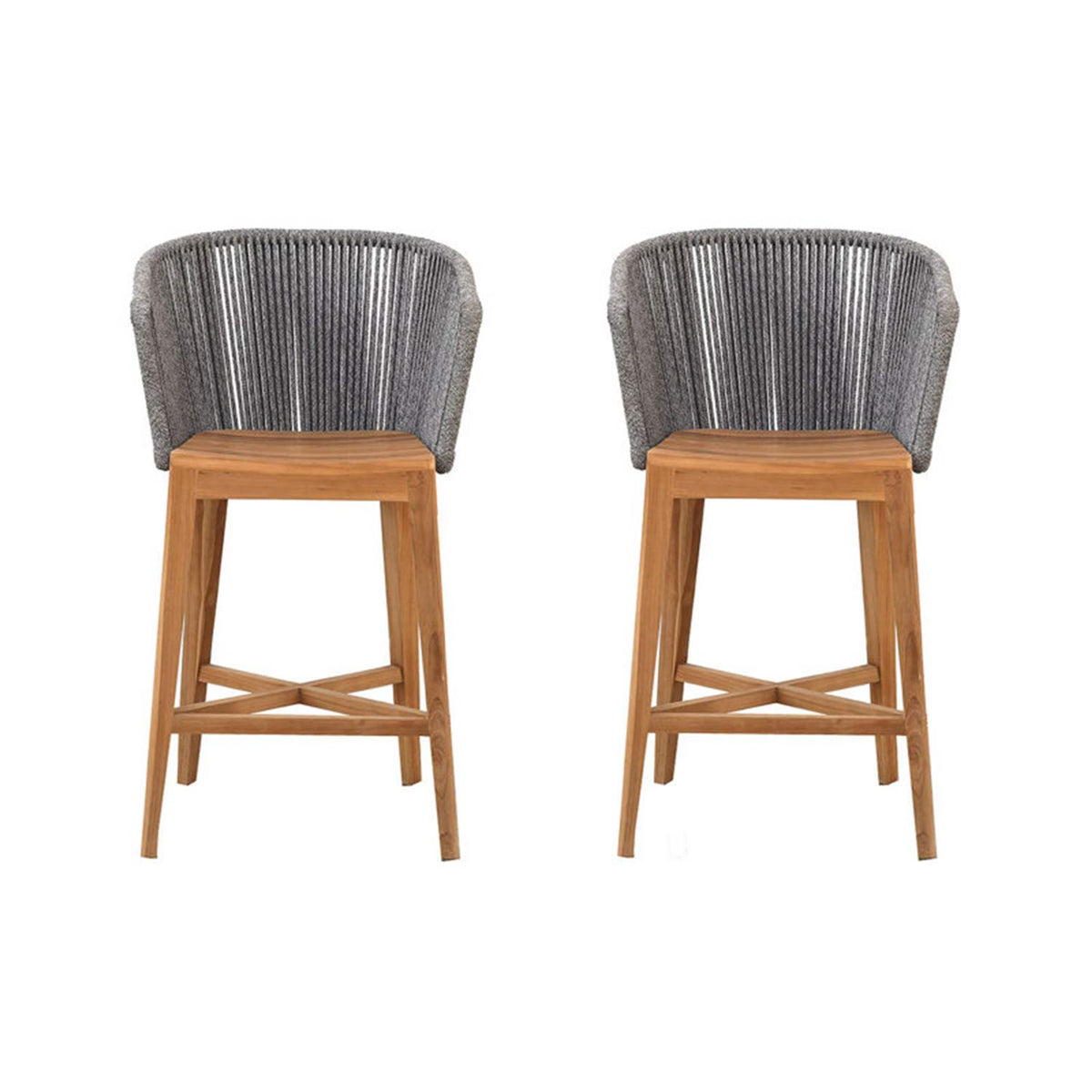 Patrick Teak Outdoor Bar Stool
