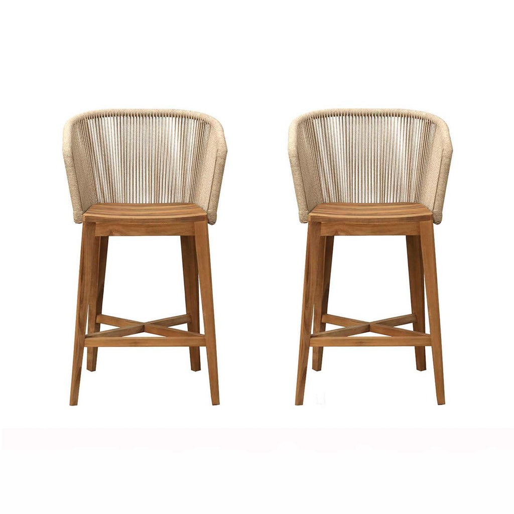Patrick Teak Outdoor Bar Stool