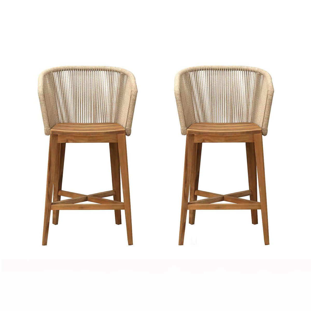 Patrick Teak Outdoor Bar Stool