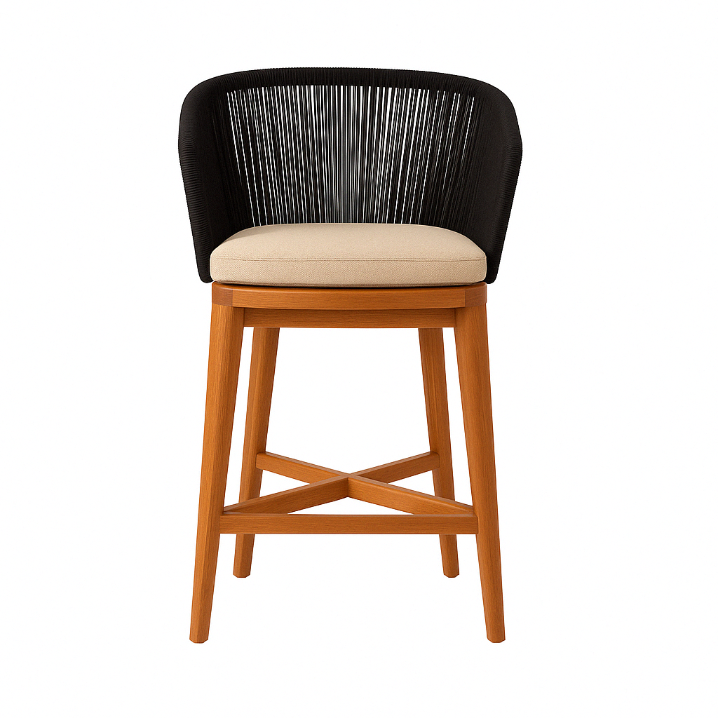 Patrick Teak Outdoor Bar Stool
