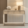 Penelope Luxury Ribbed Wooden 2 Drawer Console Table