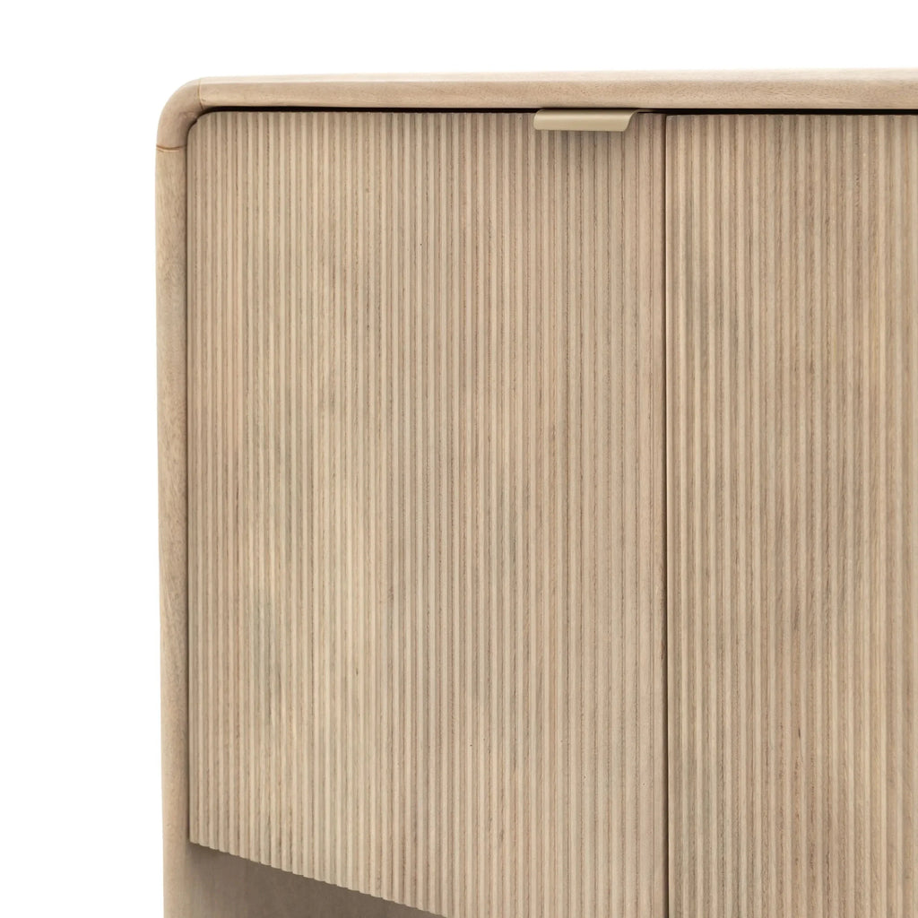 Penelope Luxury Ribbed Wooden 3 Door Sideboard