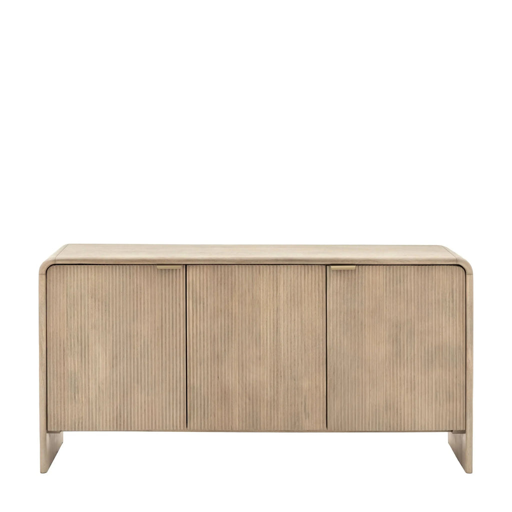 Penelope Luxury Ribbed Wooden 3 Door Sideboard