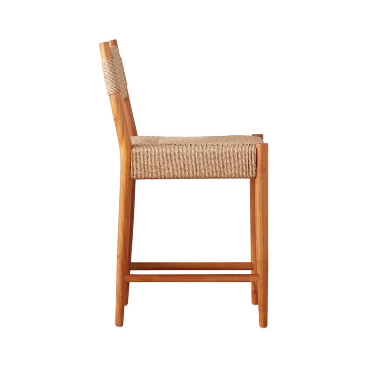 Philippe Armless Teak Outdoor Bar Stool