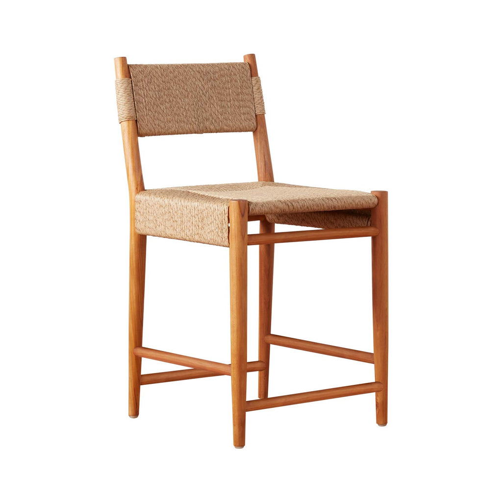 Philippe Armless Teak Outdoor Bar Stool