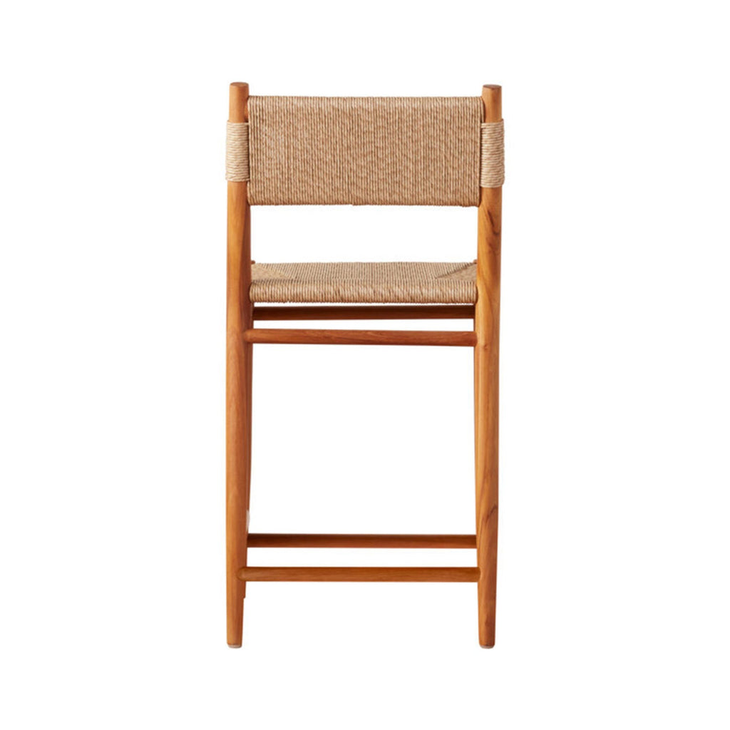 Philippe Armless Teak Outdoor Bar Stool