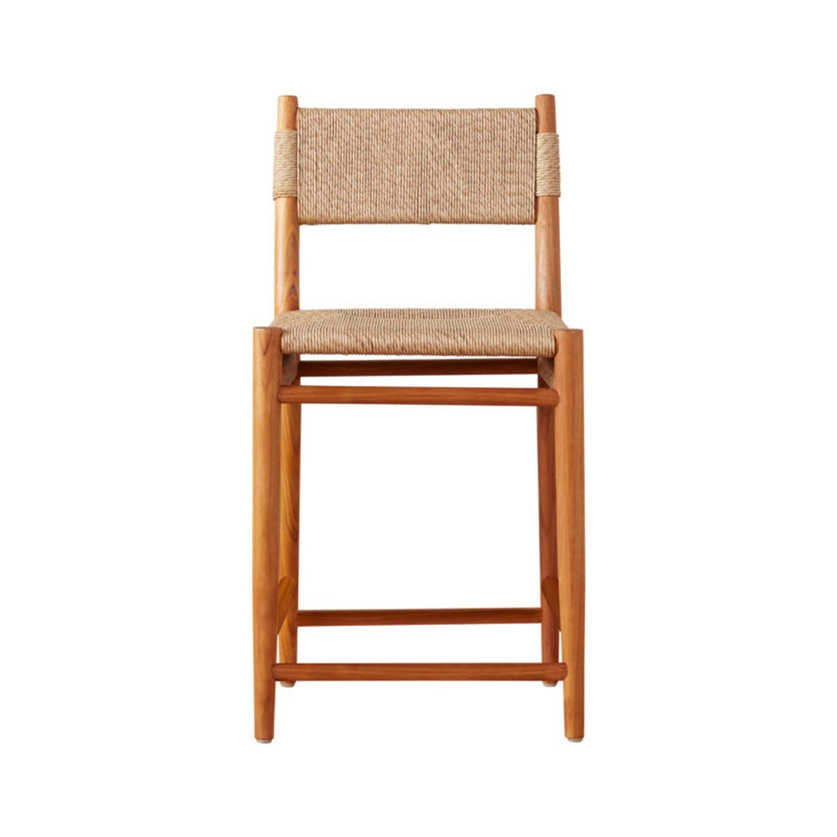 Philippe Armless Teak Outdoor Bar Stool