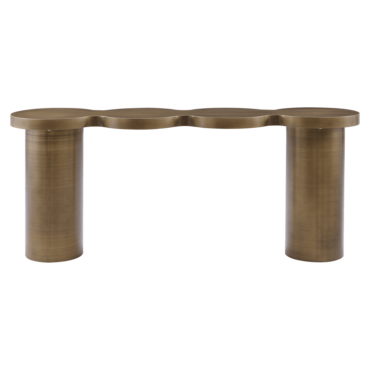 Portina Brushed Gold Bubble Console Table