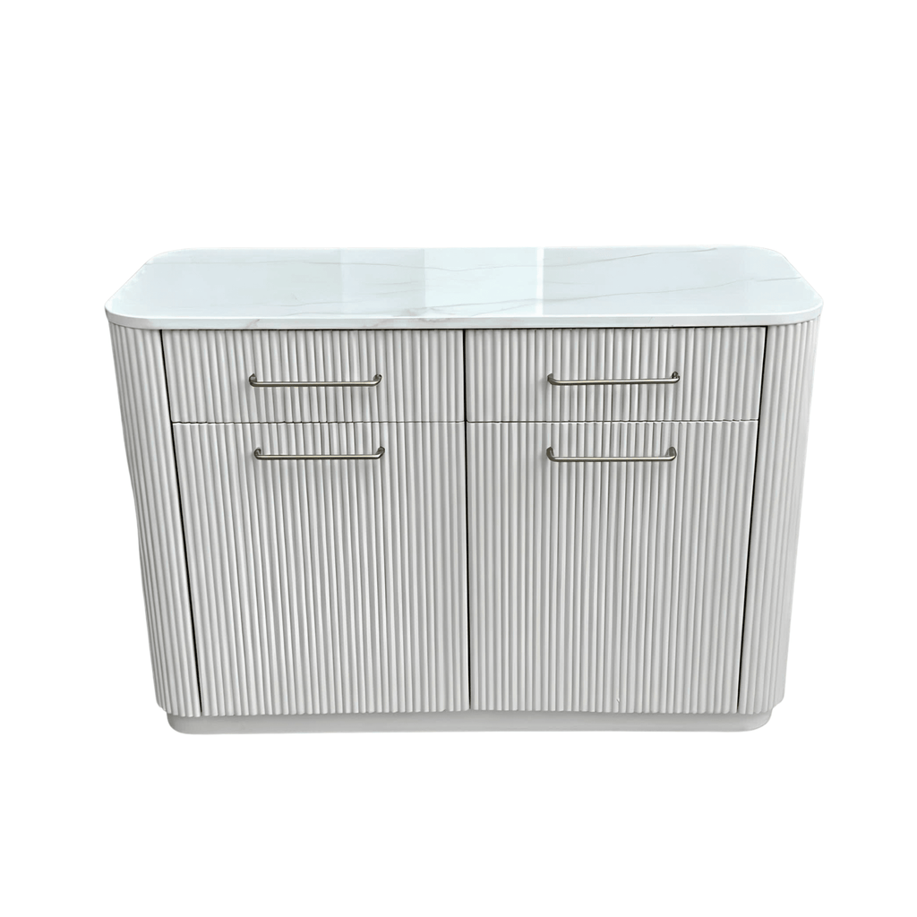 Portobello Ribbed Sideboard with Marble Top