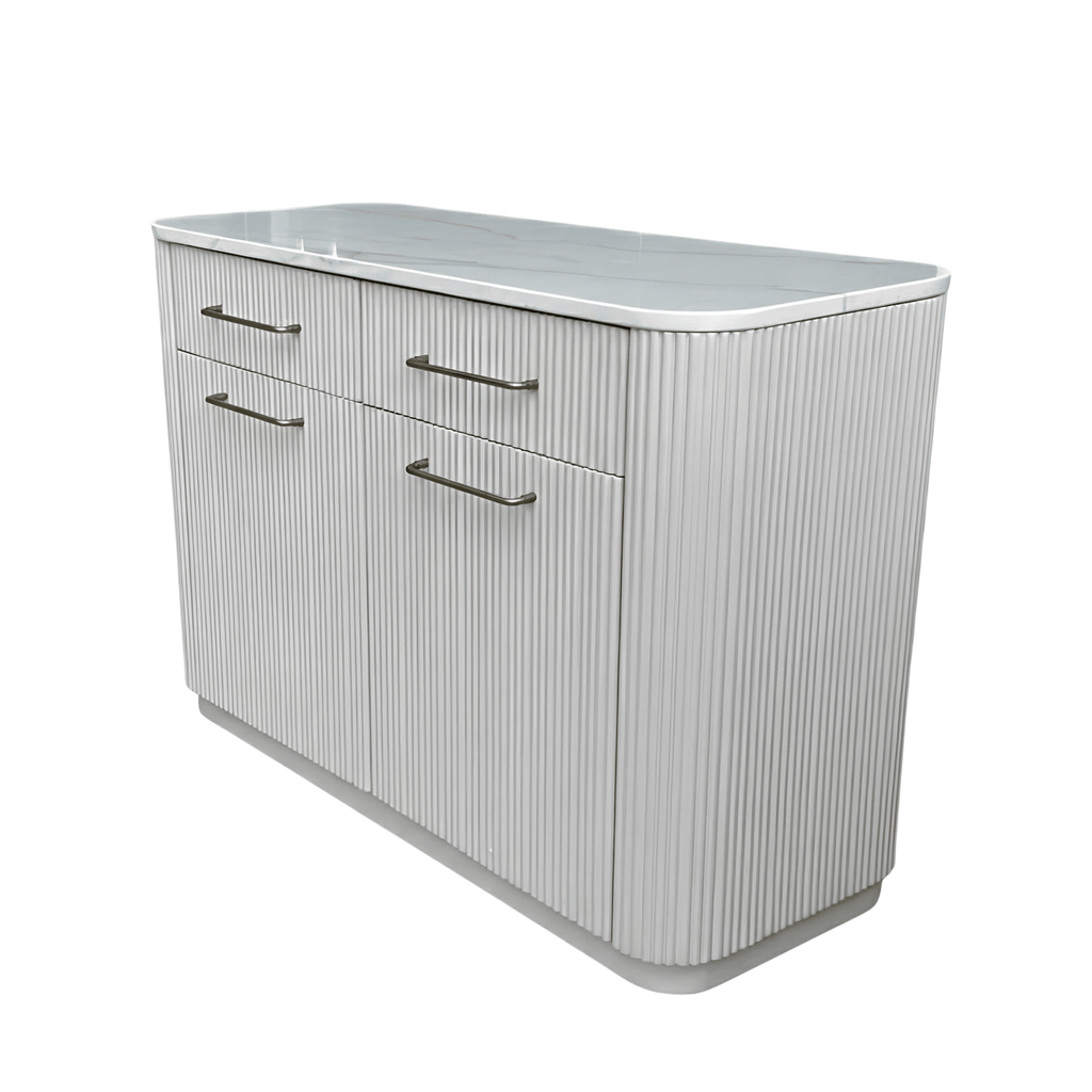 Portobello Ribbed Sideboard with Marble Top