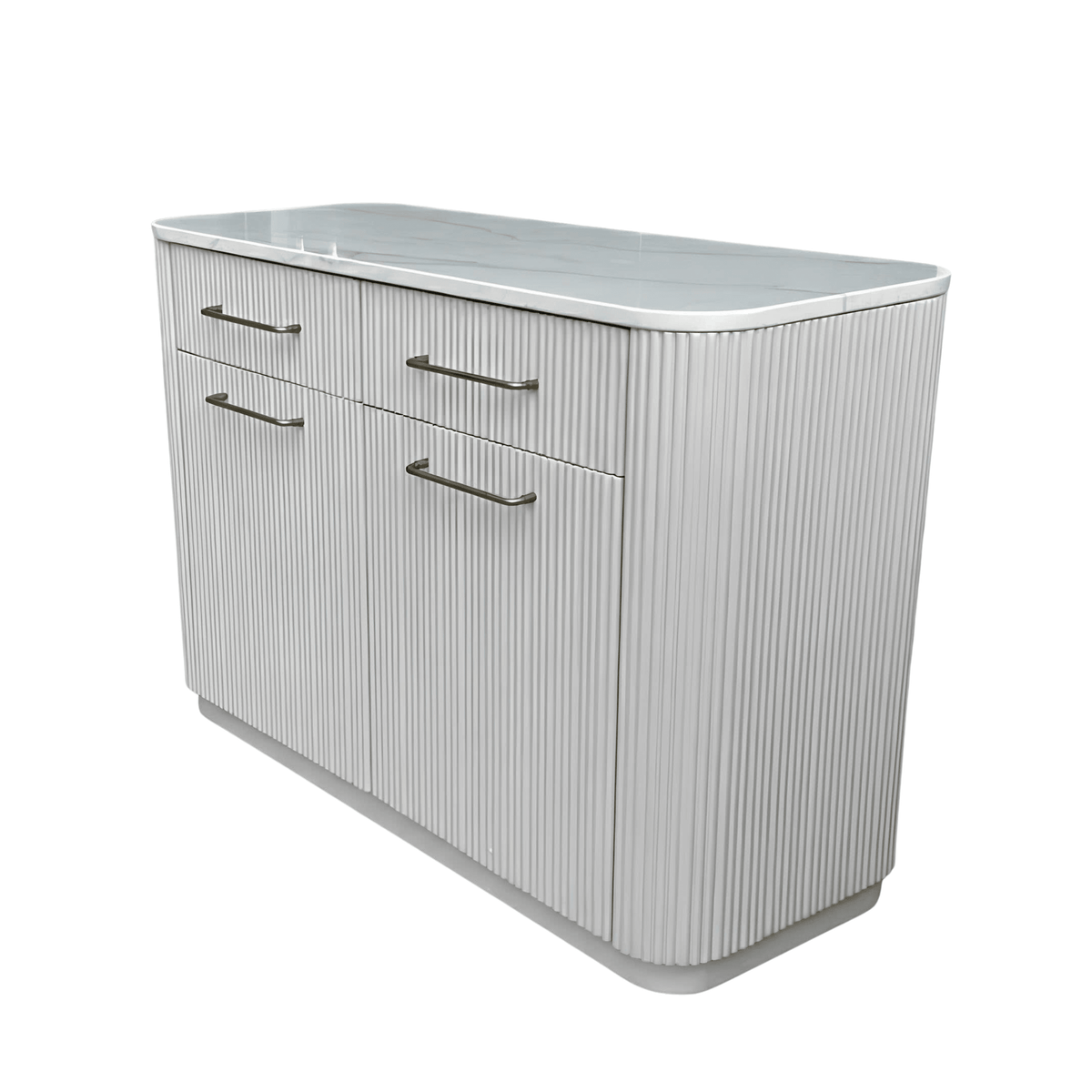 Portobello Ribbed Sideboard with Marble Top