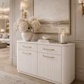 Portobello Ribbed Sideboard with Marble Top