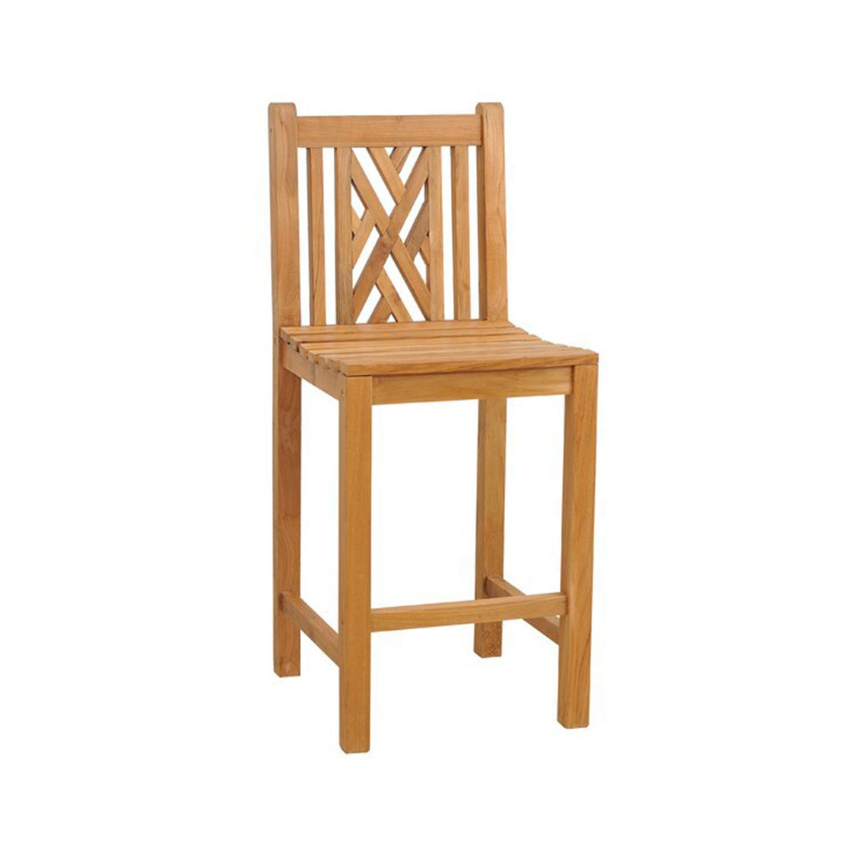 Raymond Armless Teak Outdoor Bar Stool