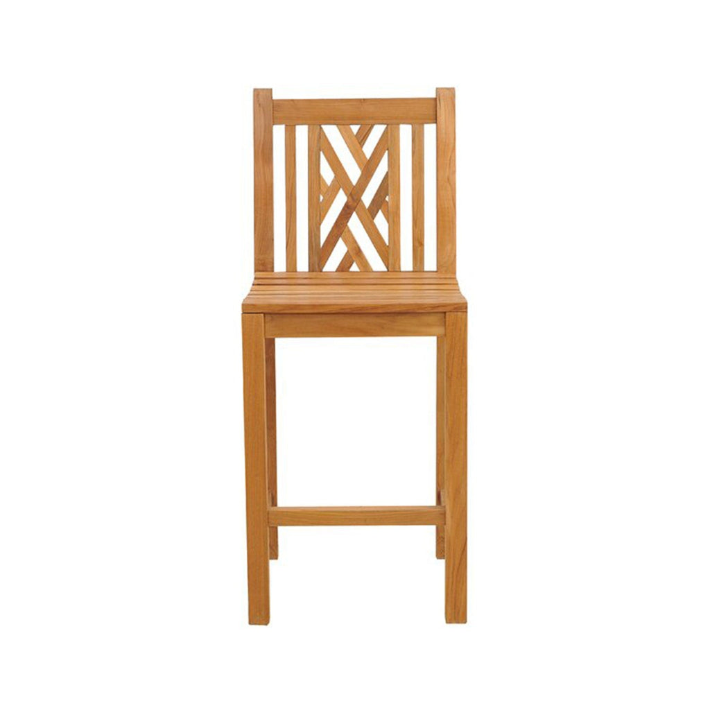 Raymond Armless Teak Outdoor Bar Stool