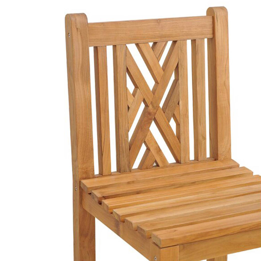 Raymond Armless Teak Outdoor Bar Stool