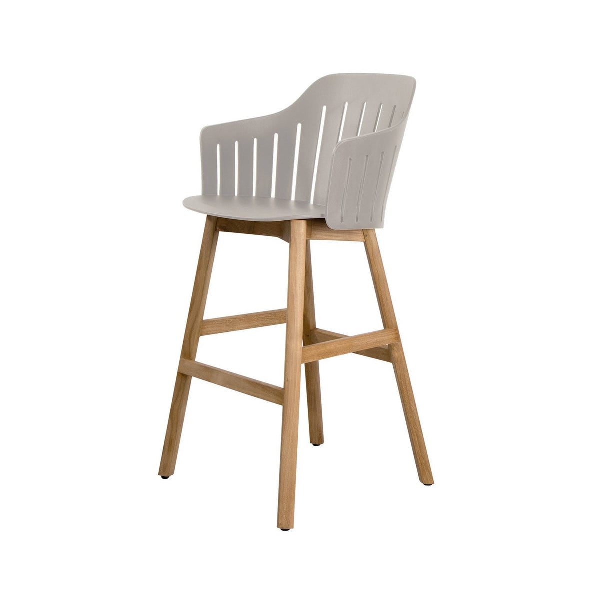 Remy Outdoor and Bar Four Legs Teak Base with Upholstery Cover Set