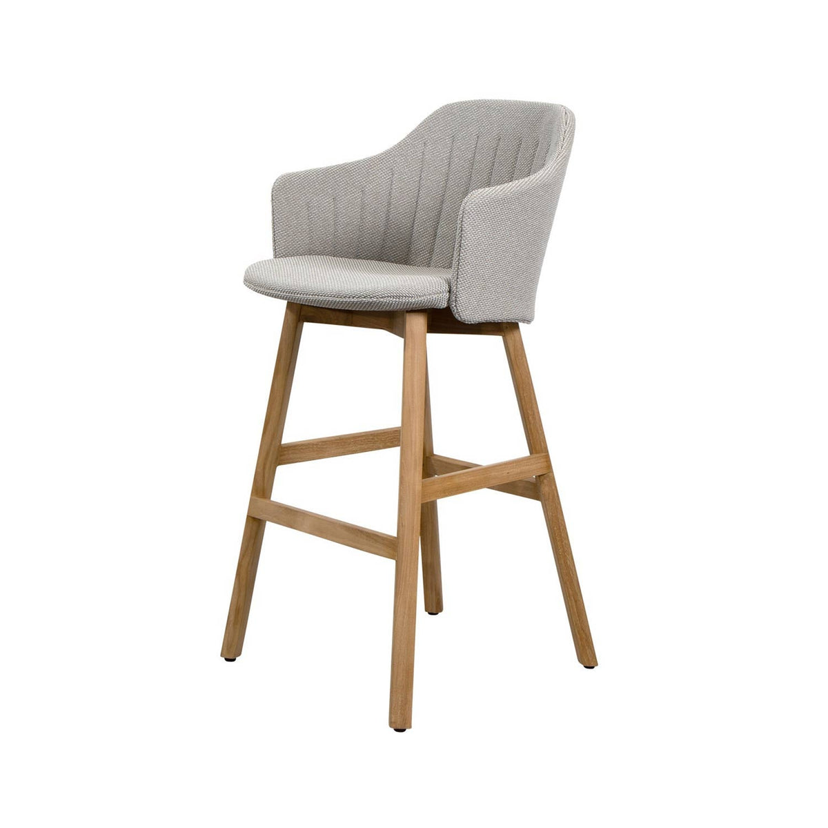 Remy Outdoor and Bar Four Legs Teak Base with Upholstery Cover Set