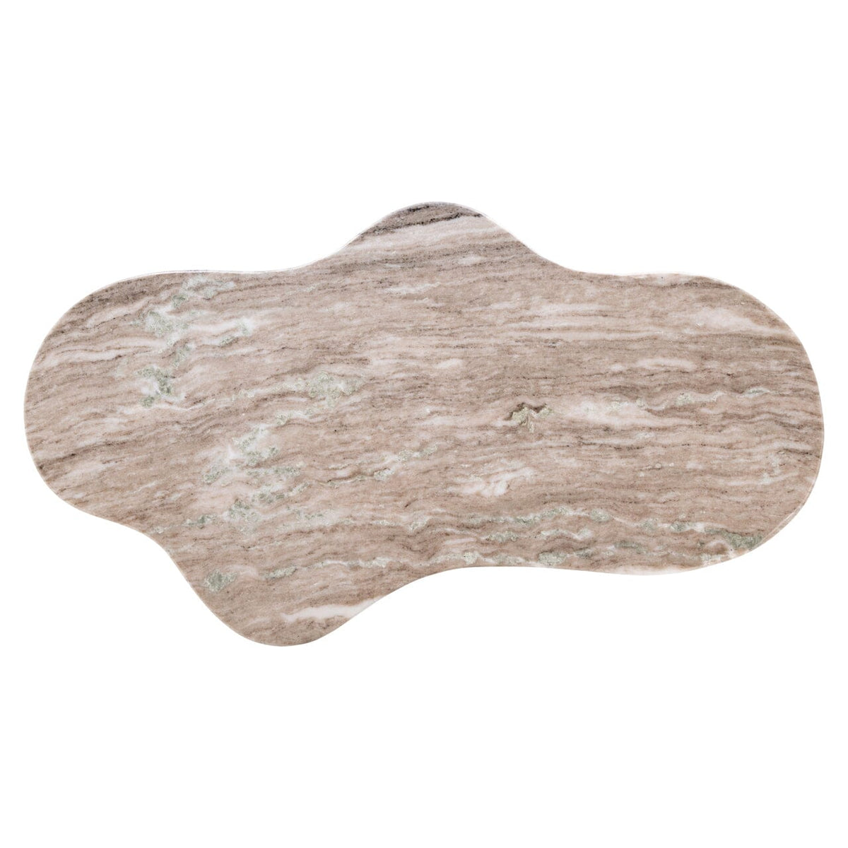 Rolter Neutral Marble Coffee Table with Brushed Brass Base