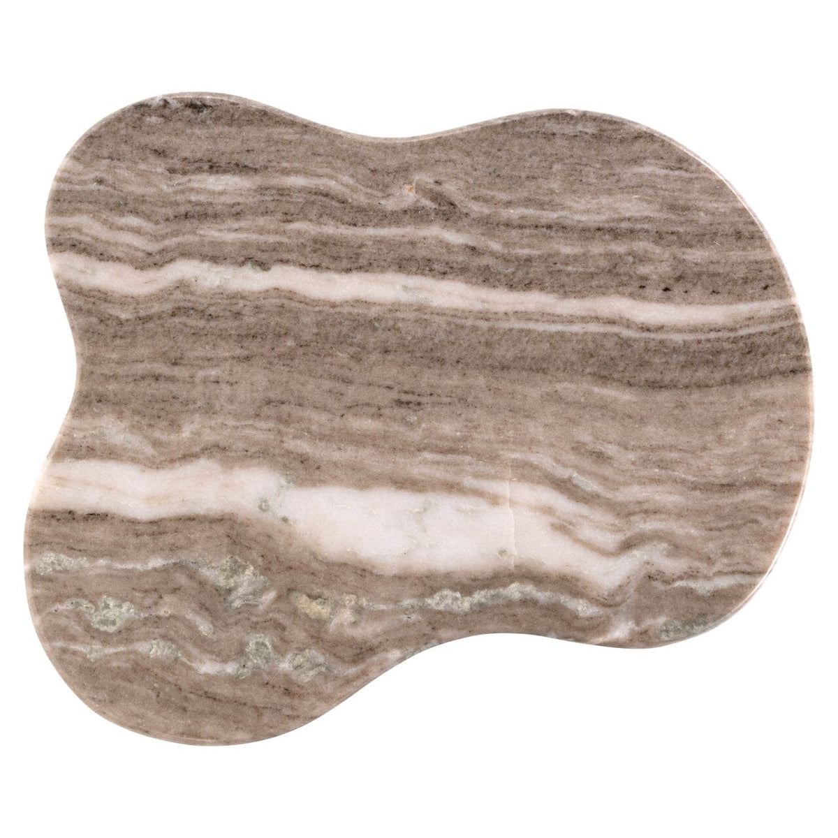 Rolter Neutral Marble Side Table with Brushed Brass Base