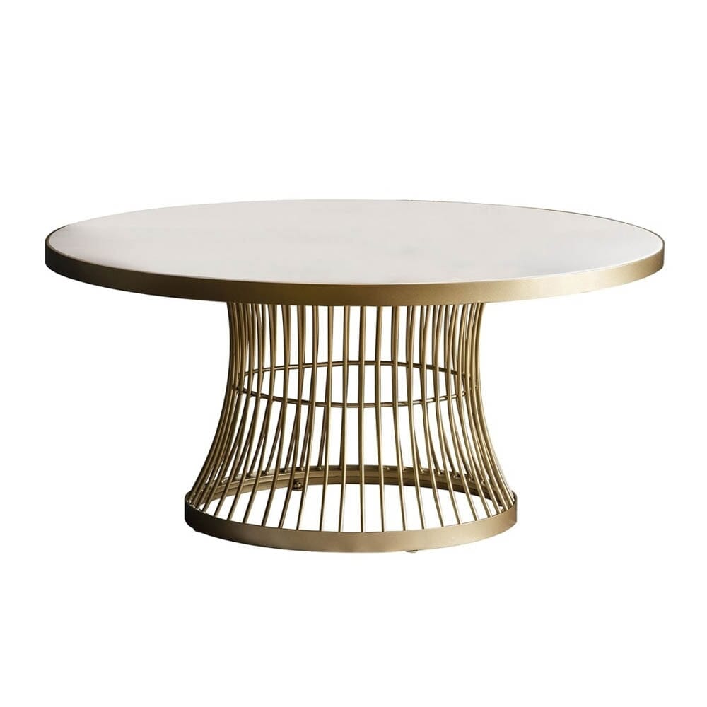 Rothbury Champagne & White Round Coffee Table