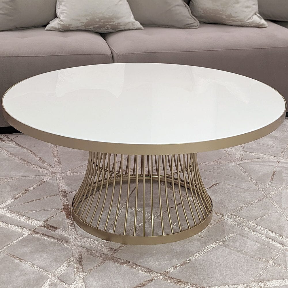 Rothbury Champagne & White Round Coffee Table