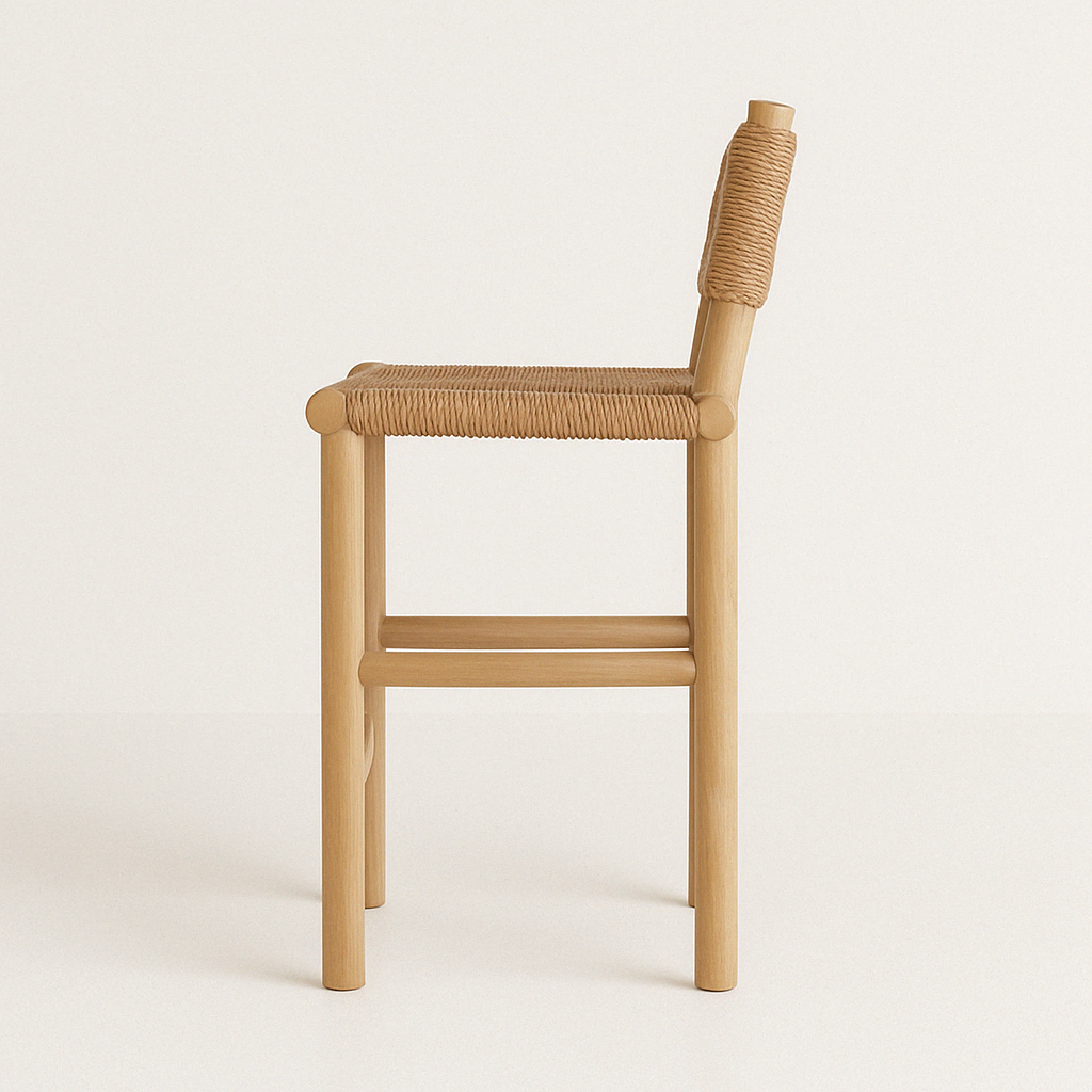 Sebastien Armless Teak Outdoor Bar Stool