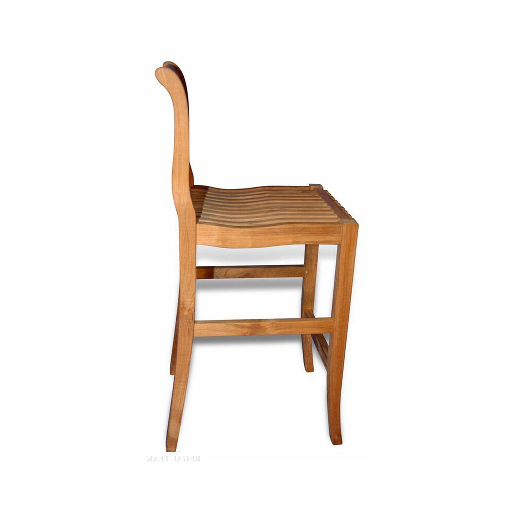 Serge Armless Teak Outdoor Bar Stool
