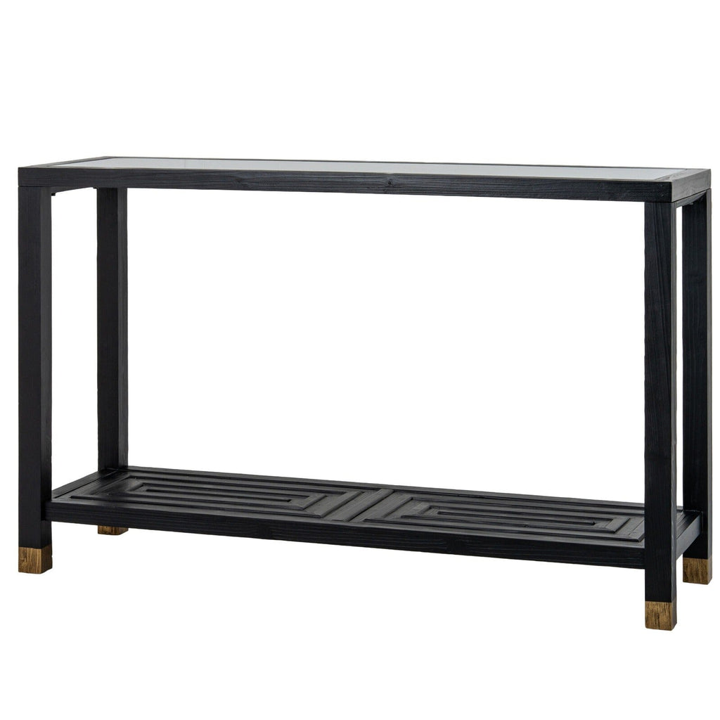 Shelin Black Console Table