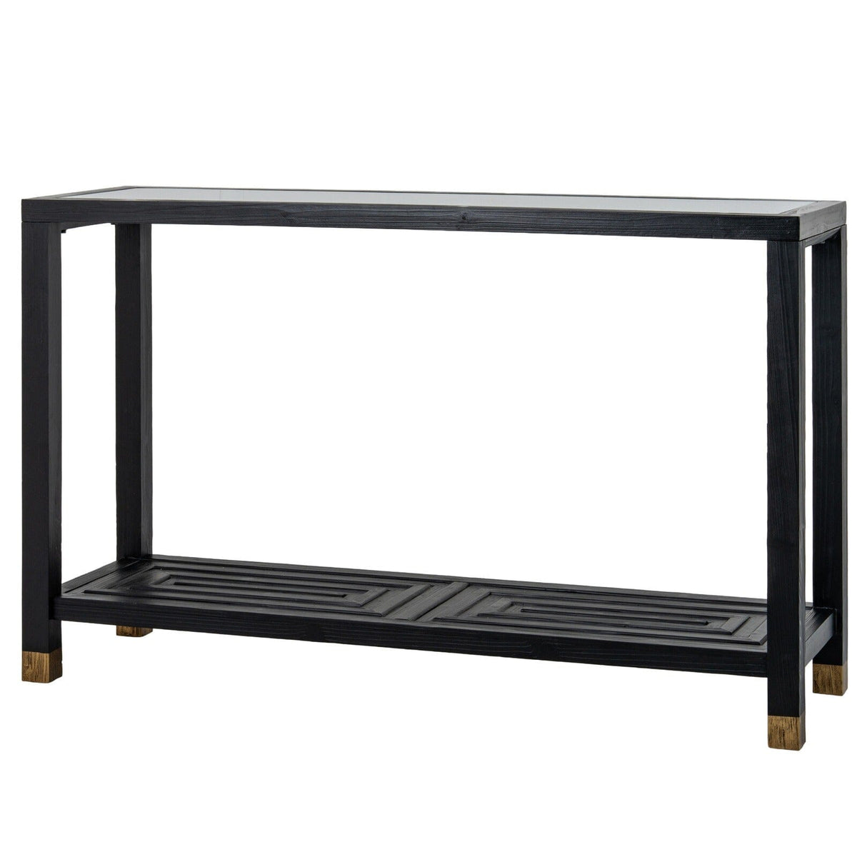Shelin Black Console Table