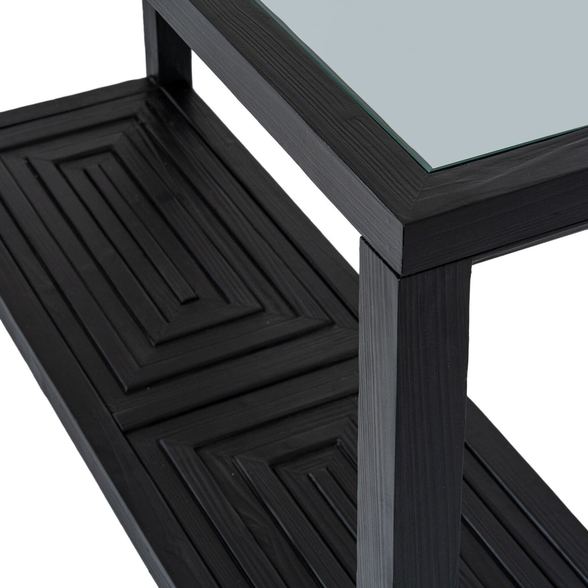 Shelin Black Console Table