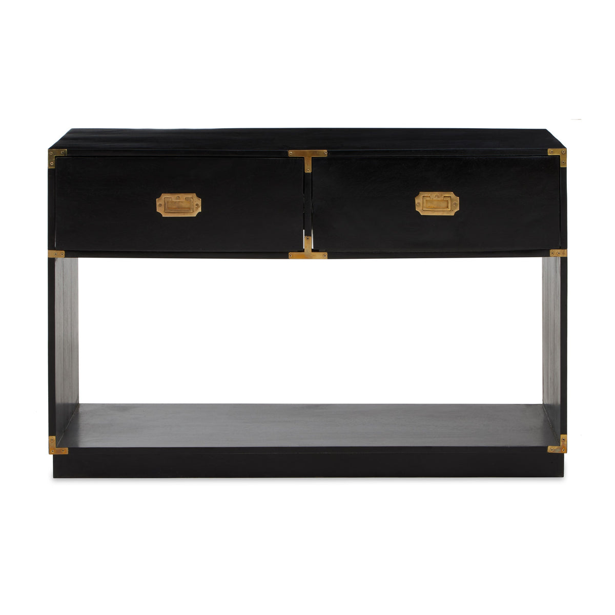 Skylar Premium Black & Gold 2 Drawer Console Table