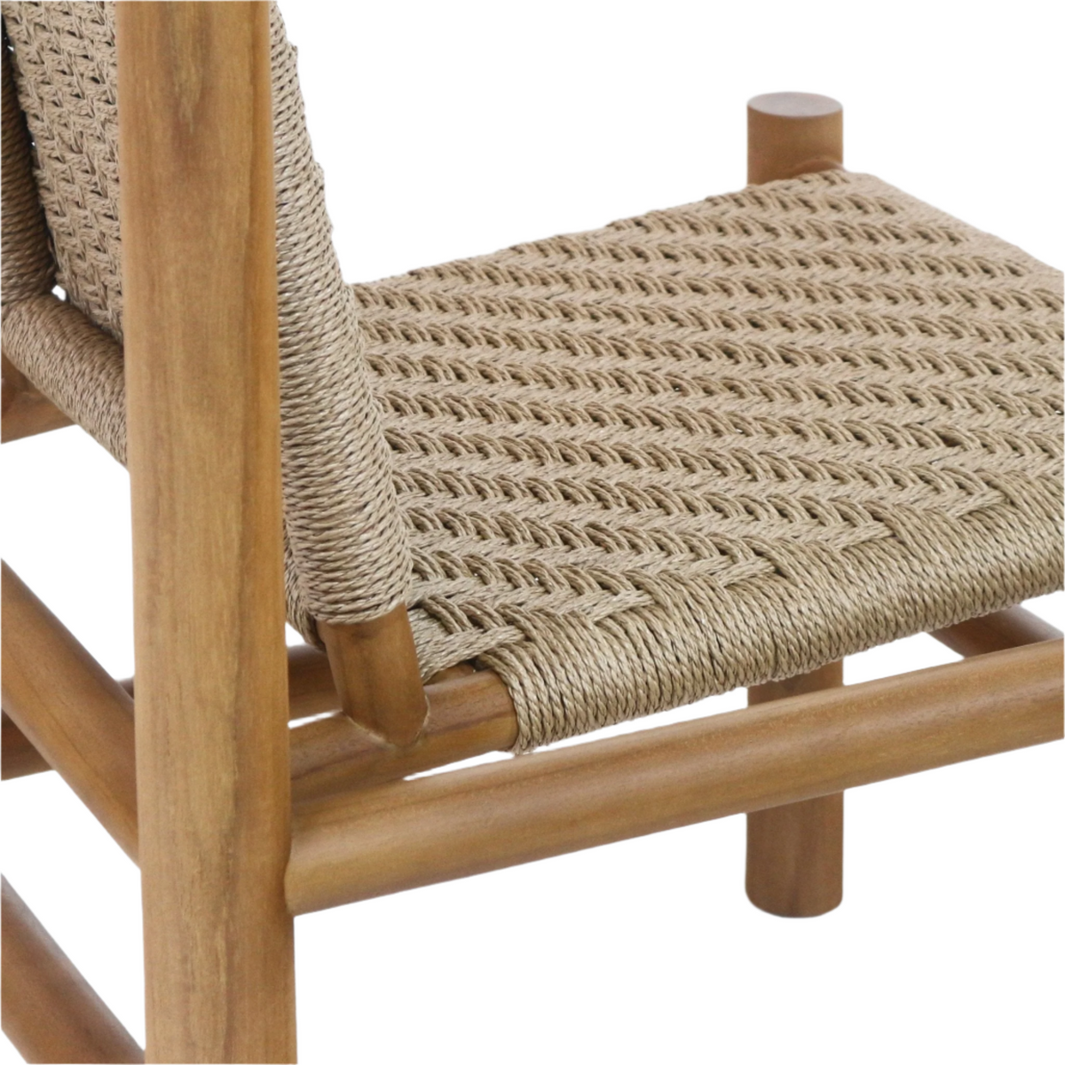 Spyros Teak & Polypropylene Woven Dining Chair