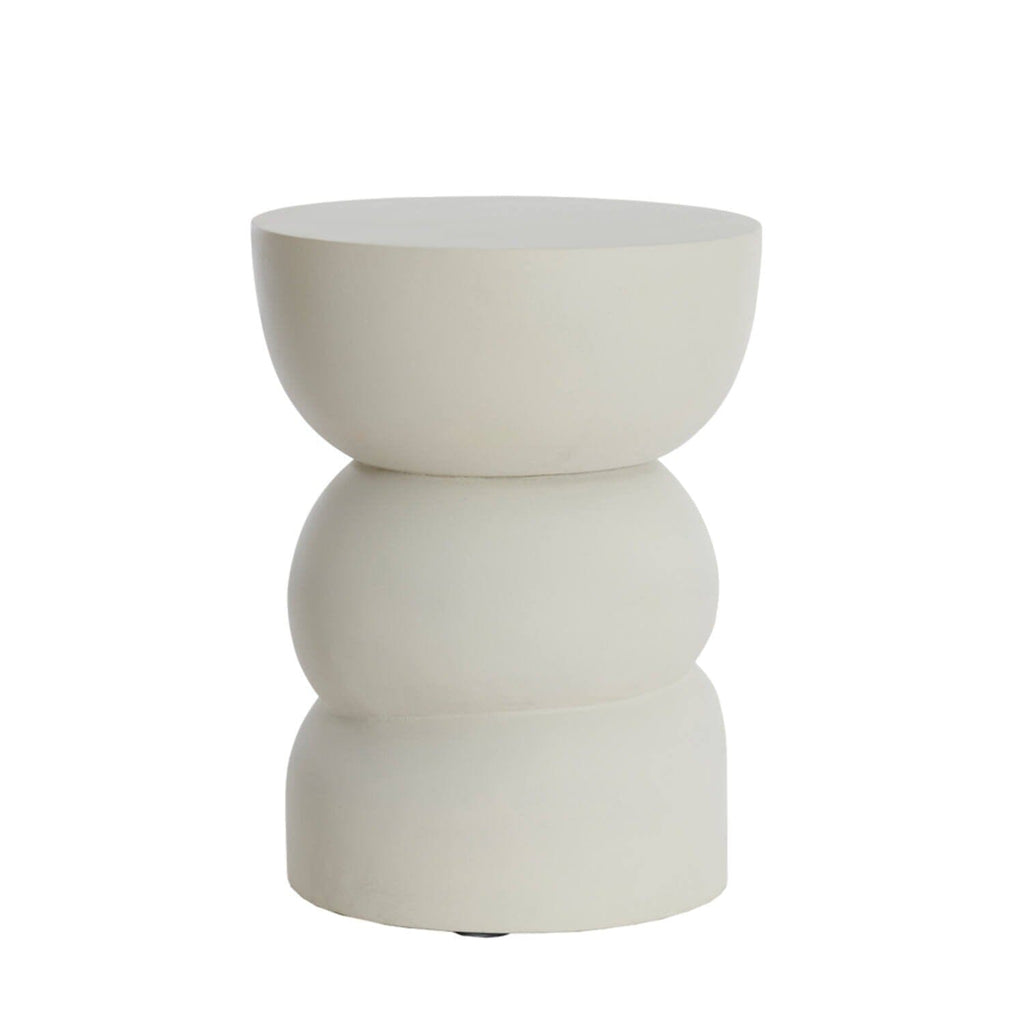 Stamford Cream Wood Abstract Side Table