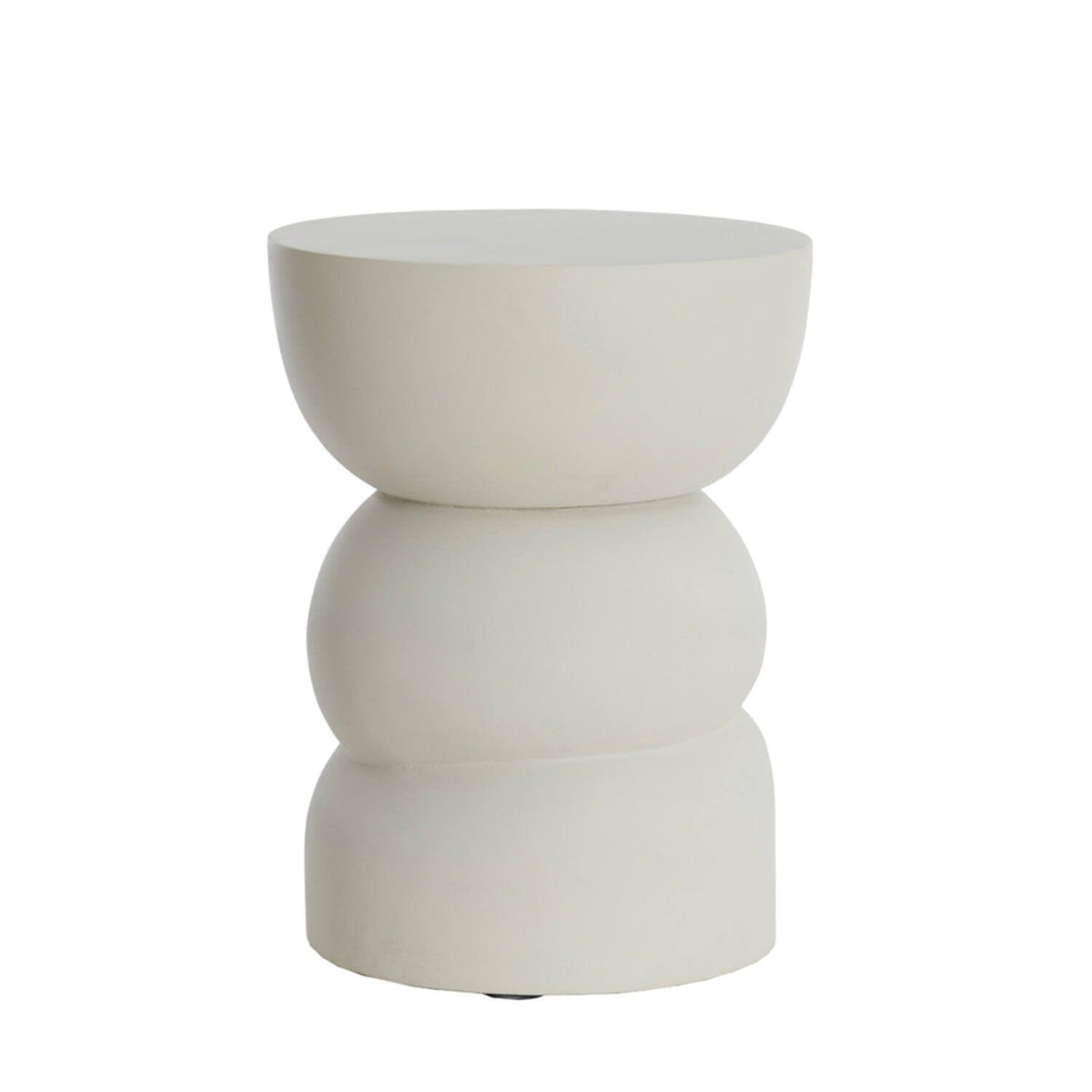 Stamford Cream Wood Abstract Side Table
