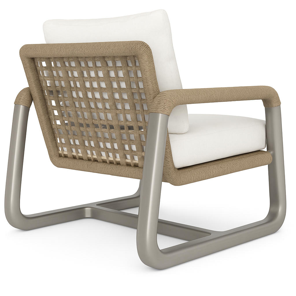 Stirling Brushed Aluminium Outdoor Accent Chair