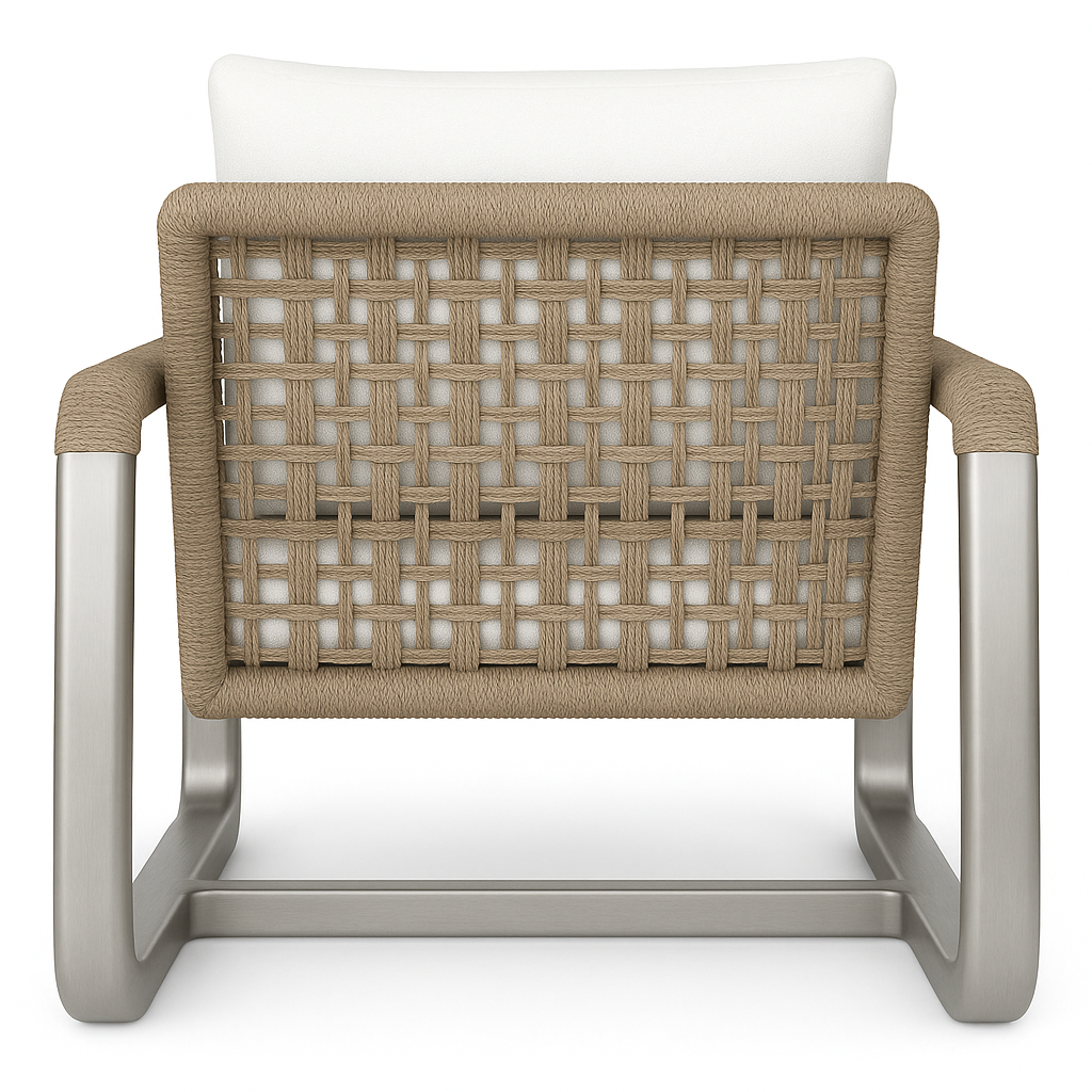 Stirling Brushed Aluminium Outdoor Accent Chair