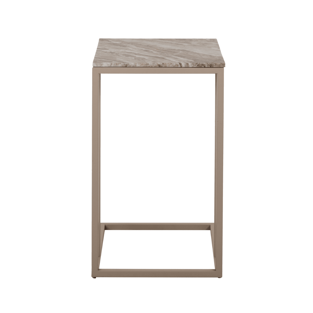 Sylvaine Taupe & Marble Sofa Table