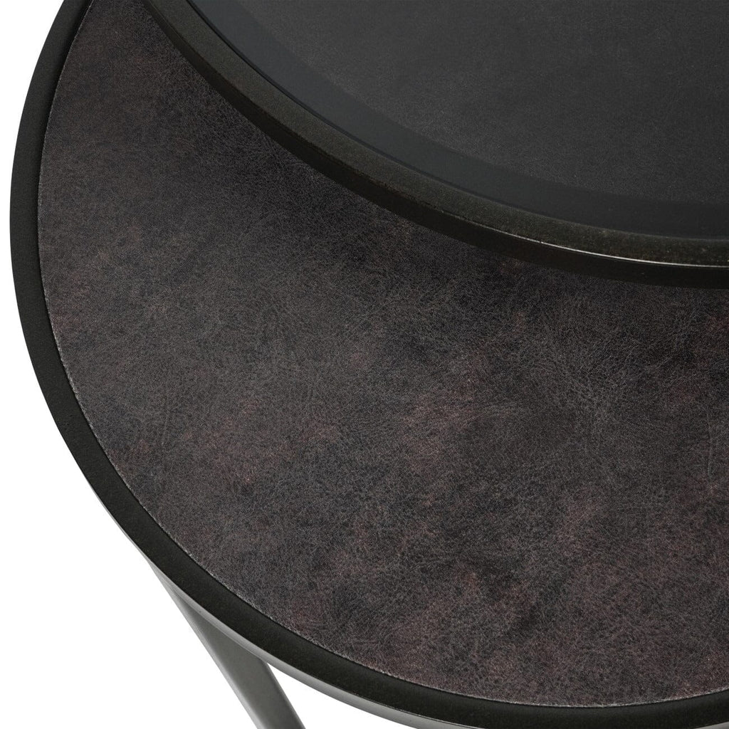 Tamara Black & Glass Set of 2 Nesting Side Tables