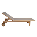 FSC Tango Teak & Taupe Outdoor Sun Lounger