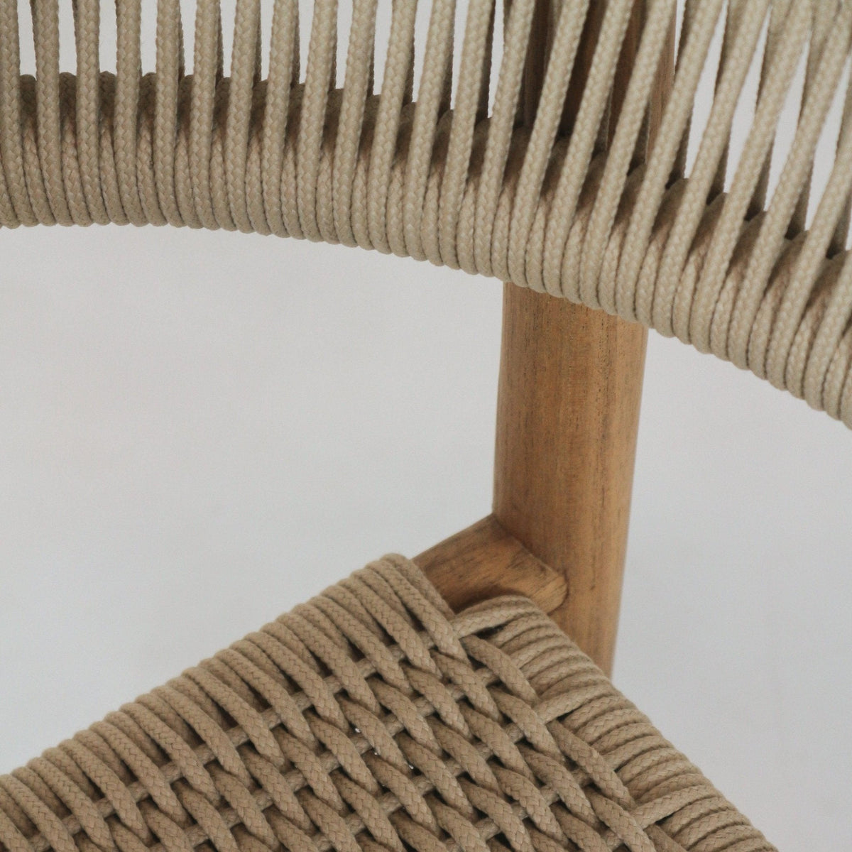 Macy Teak & Polypropylene Woven Dining Chair