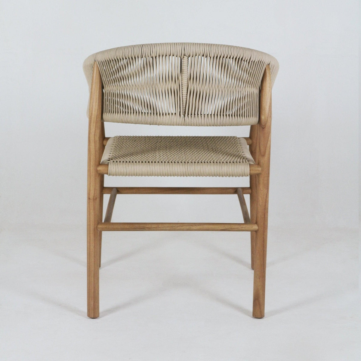 Macy Teak & Polypropylene Woven Dining Chair