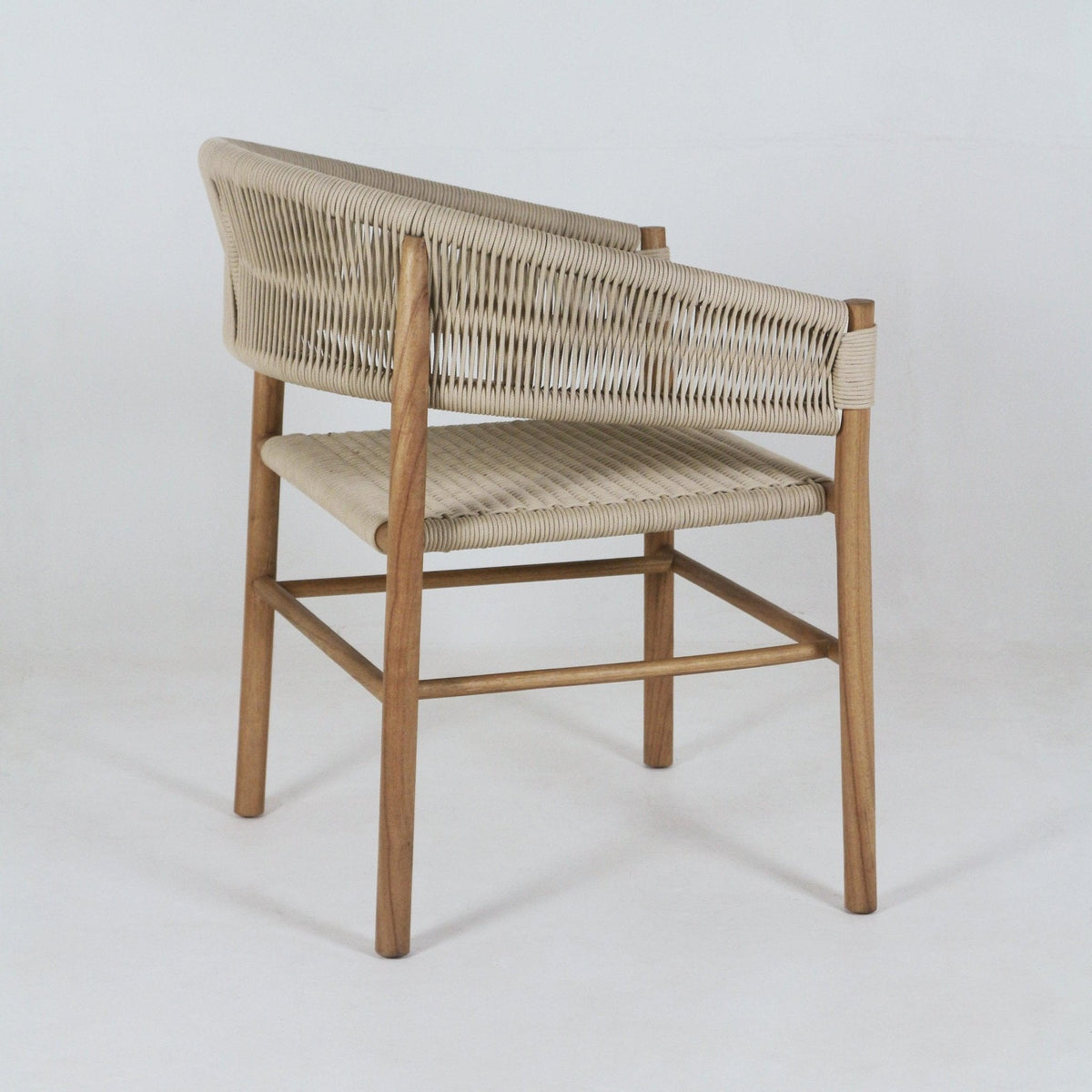 Macy Teak & Polypropylene Woven Dining Chair