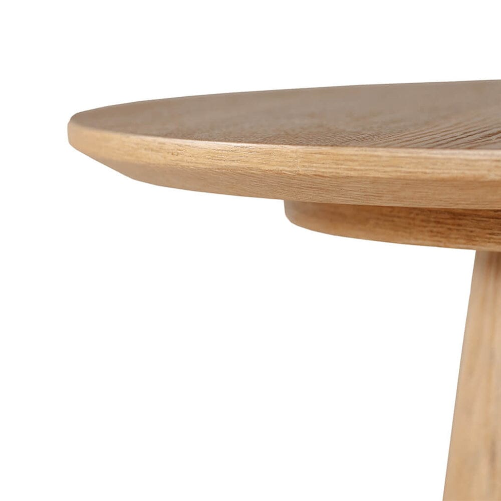 Tessa Oak Veneer Round Side Table