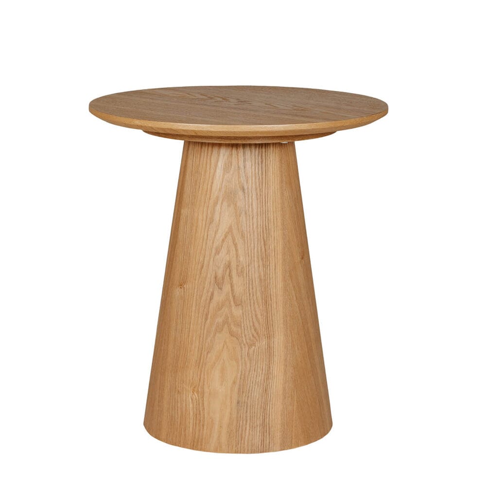 Tessa Oak Veneer Round Side Table