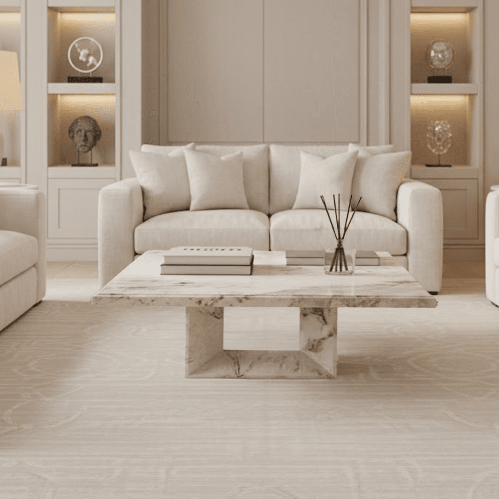 Thea Mocha Marble Coffee Table Table