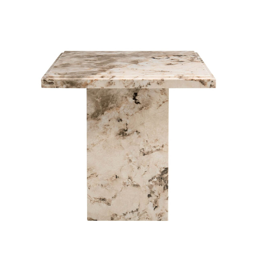 Thea Mocha Marble Side Table