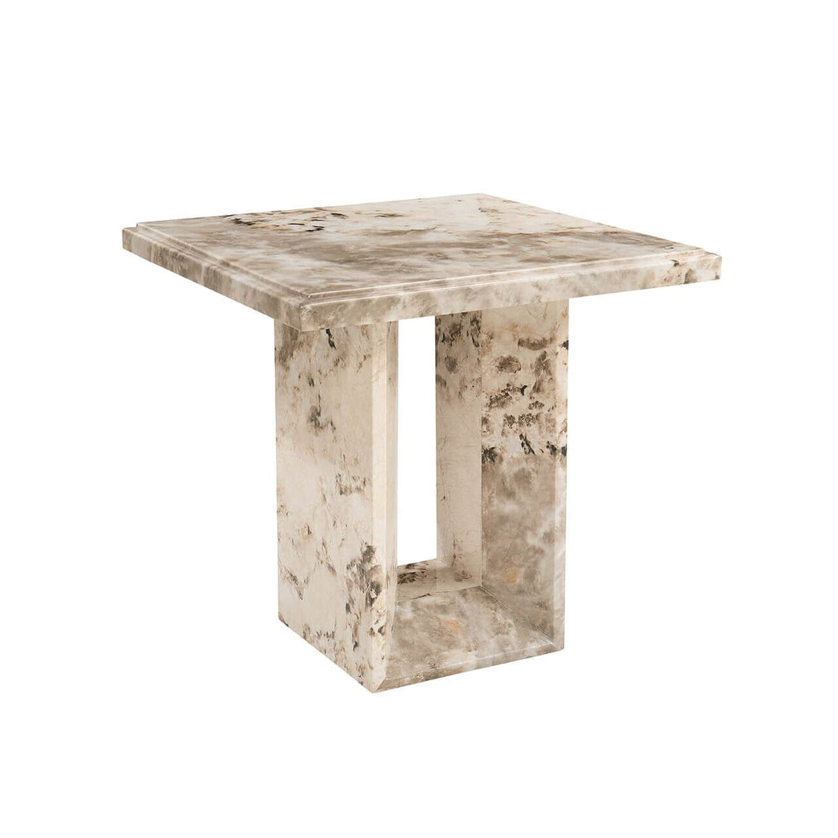 Thea Mocha Marble Side Table